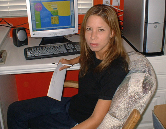 Maryam Using Dad's Computer